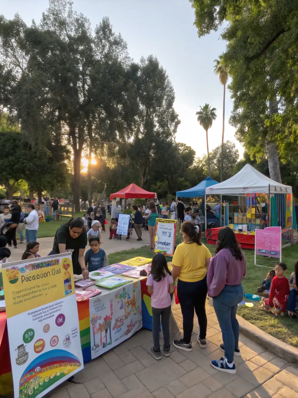 A photograph of a community event organized by EQUIPAGE DES BOIS DE SIGNAC, featuring families and local residents participating in a traditional hunting demonstration.
